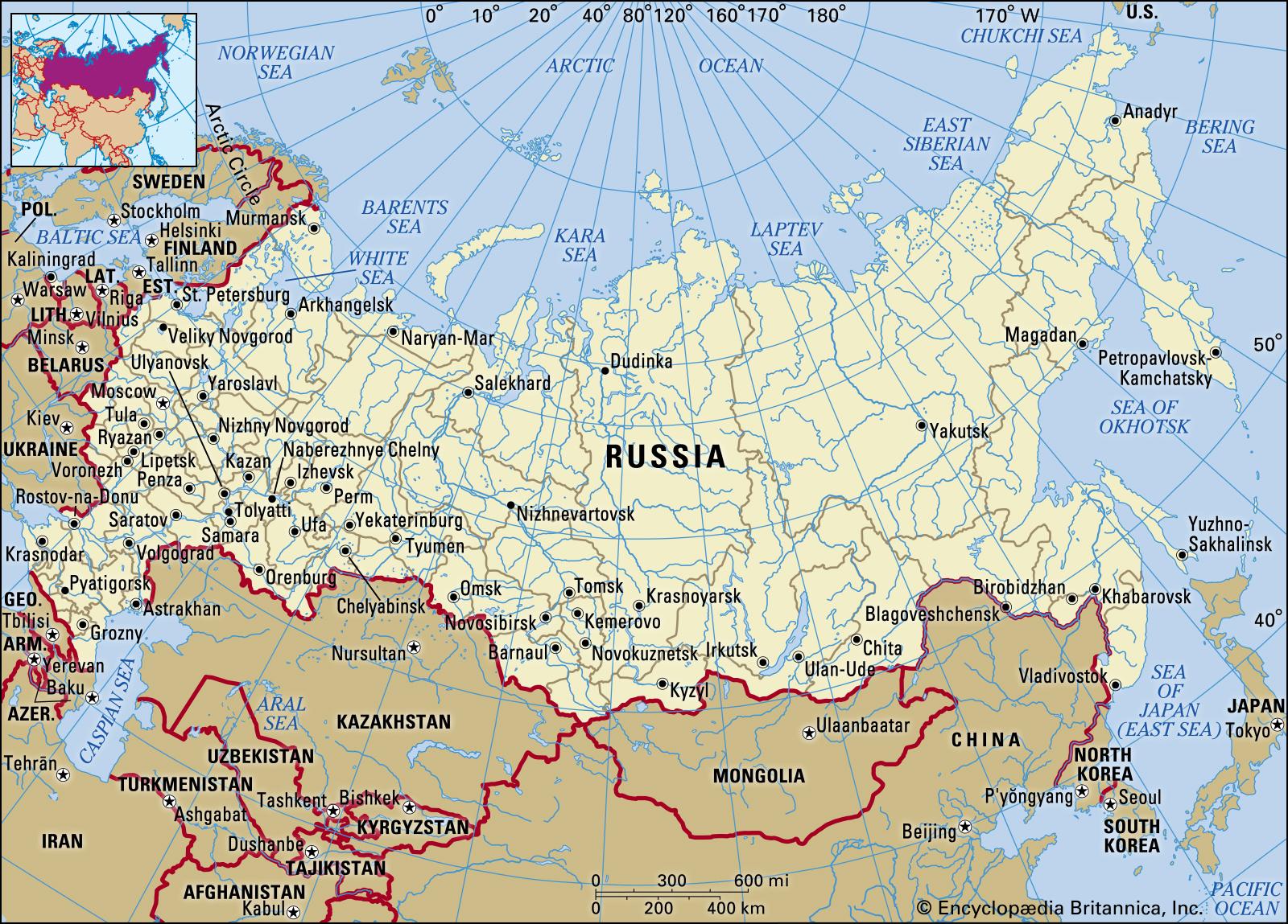 Russia On Map 