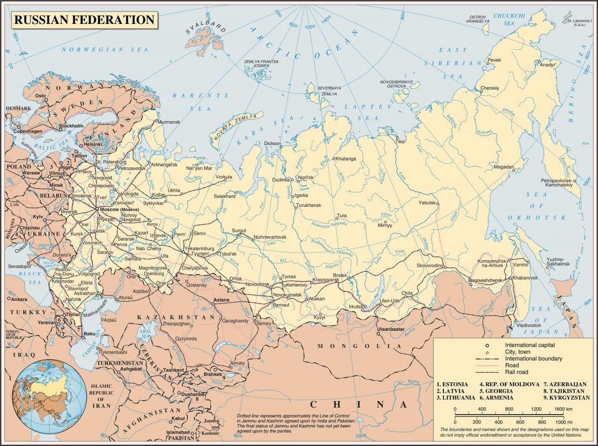 Large map of Russia
