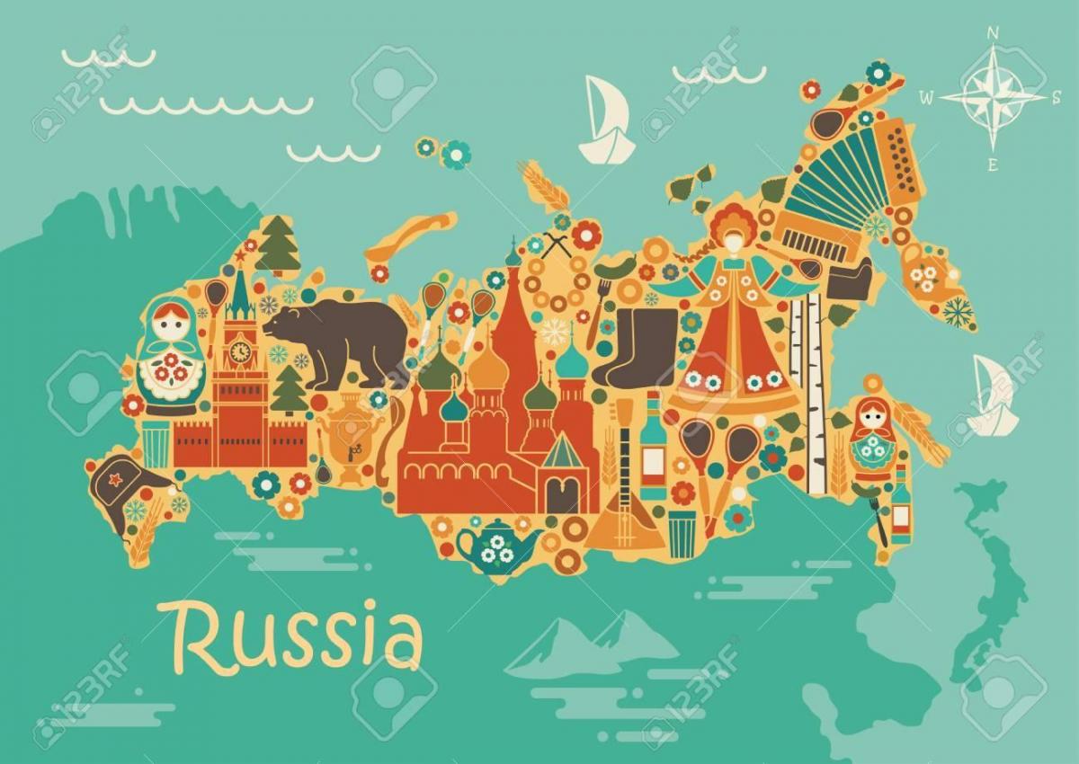 Russia tourist attractions map