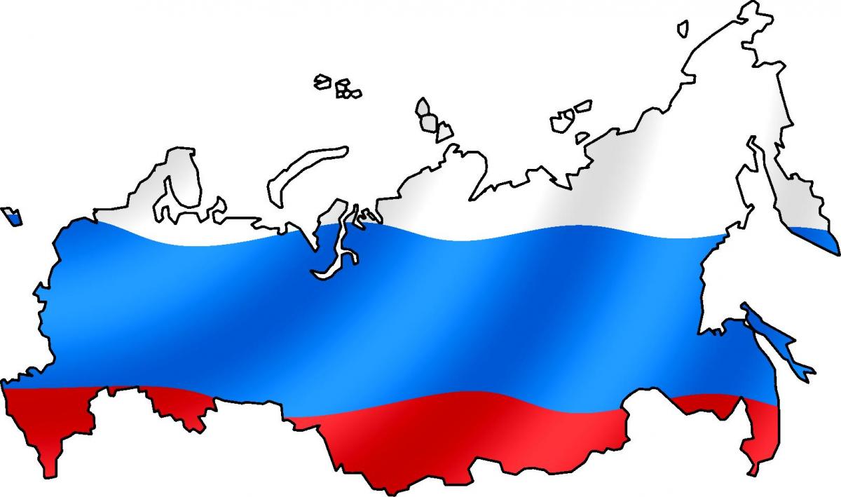 Map of Russia flag