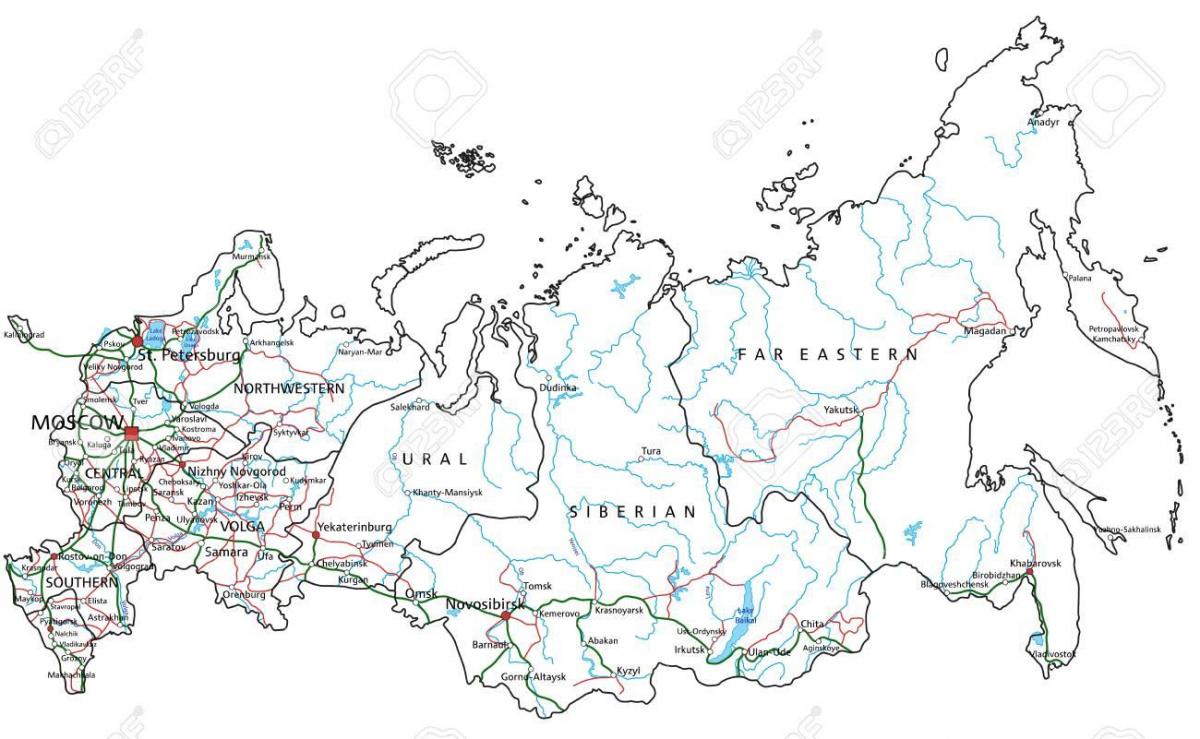 Motorway map of Russia