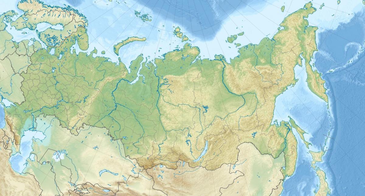 Mountains in Russia map