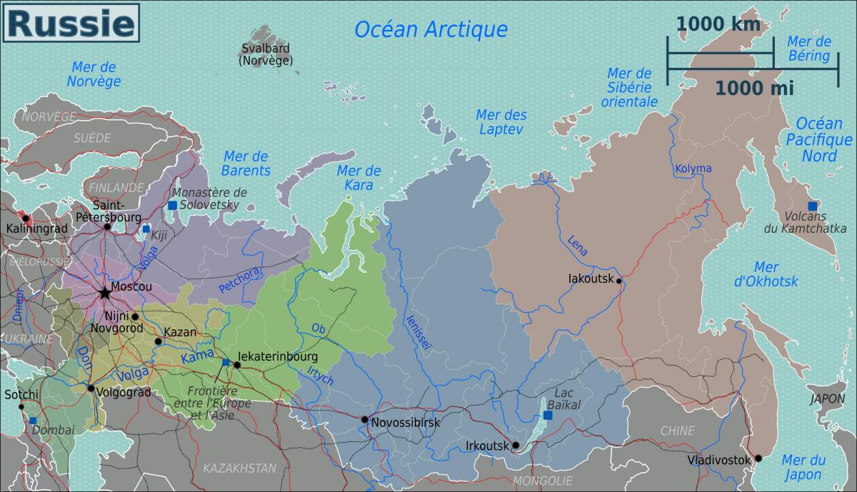 Russia areas map